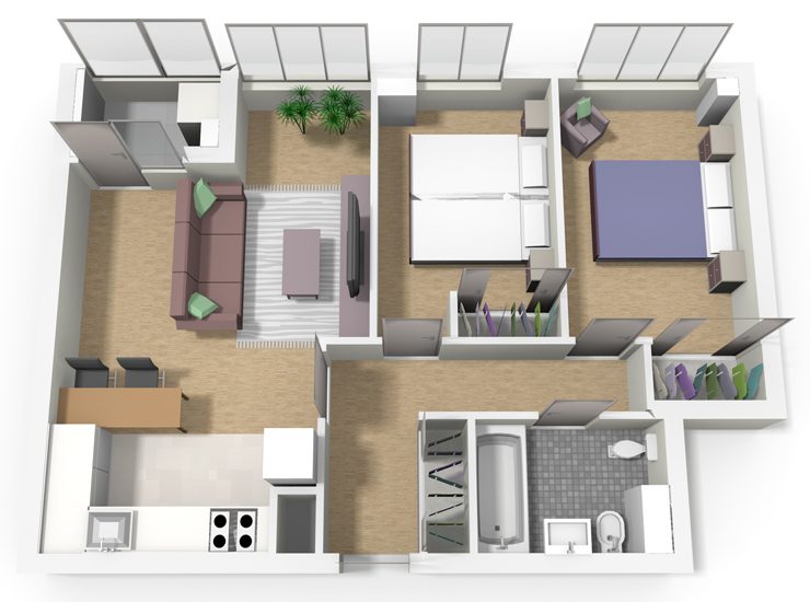 Tipo A 2 dormitorios Cadenas del Naranco V