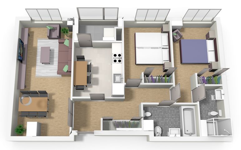 Tipo D 2 dormitorios Cadenas del Naranco V